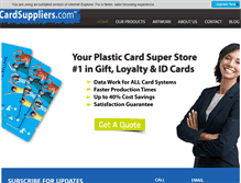 Tablet Screenshot of cardsuppliers.com